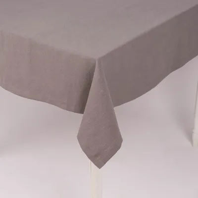 Produktbild von SCHÖNER LEBEN. Tischdecke Bio Ramie Leinenoptik uni grau div. Größen Größe 130x200cm