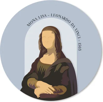 Produktbild von MuchoWow® Mauspad Mousepad Mona Lisa - Blau - Vintage - Alte Meister 40x40 cm - Mousepads - Maus Mat - Pad - Mausunterlage - Schreibtisch Accessoires