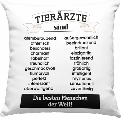 Produktbild von Trendation - Tierarzt Geschenk Deko-Kissen mit Füllung 40x40 Geschenkidee Tierärzte Spruch Becher  Deko-Kissen mit Füllung 40x40 Veterinär Pferdearzt Tiermedizin (Grün)