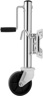 Produktbild von Stützrad für Anhänger | Stützräder bis 540 kg | Höhenverstellbares Anhängerstützrad von 55 bis 84,4 cm | Unterstützung für PKW-Anhänger