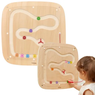 Produktbild von VIGA Holztafel zum sensorischen Spielen mit Schwerkraftfluss