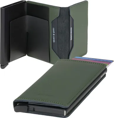 Produktbild von Secrid Kartenetui Slimwallet RFID Cardprotector Kartenbörse Minibörse MATTE green-black