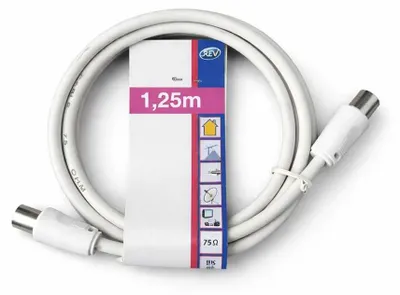 Productafbeelding van REV Ritter, 1,25 meter, ontvangstkabel, 75 ohm, mannelijke connector naar vrouwelijke connector