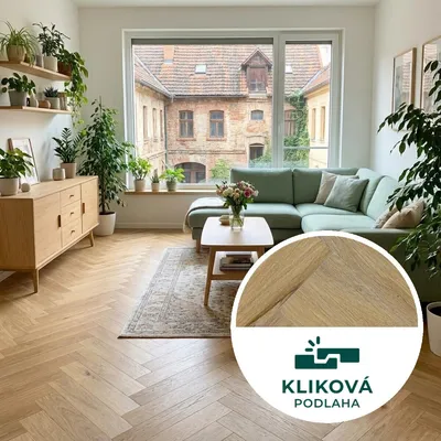 Obrázek produktu pro 0,94 m² Vinylová podlaha kliková Canadian Design Herringbone Jägerndorf