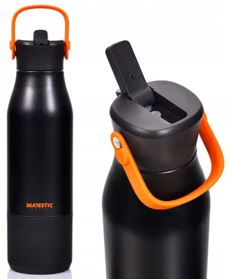 Produktbild von Majestic Sport Silly Thermosflasche 900ml Edelstahl mit Strohhalm