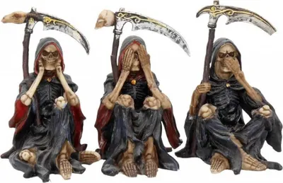 Produktbild von 3er Set Sensenmann Figuren Something Wicked als Tischdeko