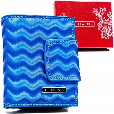 Obrázek produktu pro Lorenti dámská kožená peněženka RFID modrá 10,5x8,5 cm