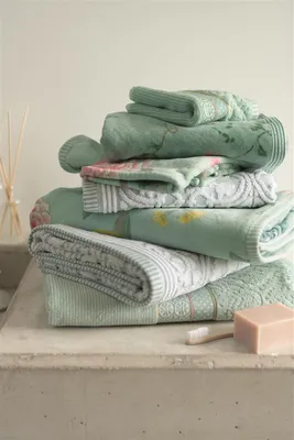 Produktbild von Pip Studio Handtuch-Set Les Fleurs 3x Farbe Blau, Größe 55x100 x 3