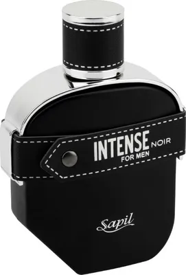 A black bottle of Sapil Intense Noir for Men Eau de Parfum.