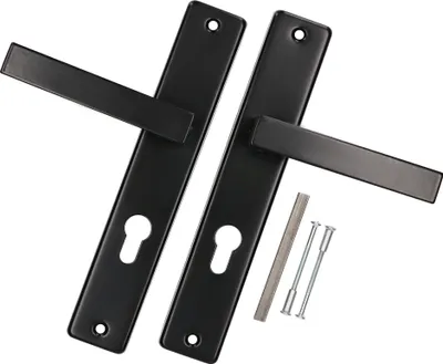 Produktbild von KOTARBAU® Klamka Drzwiowa Długi Szyld Na Wkładkę Czarna 72 MM