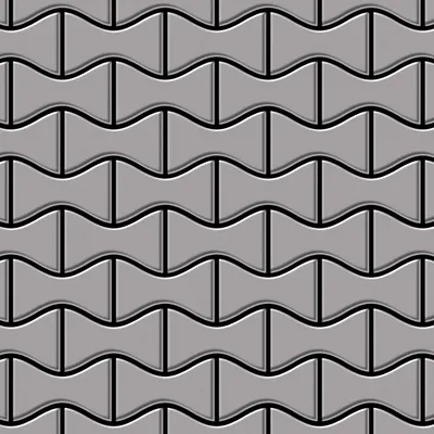 Produktbild von Mosaik Fliese massiv Metall Edelstahl matt grau 1,6mm stark Kismet-S-S-MA