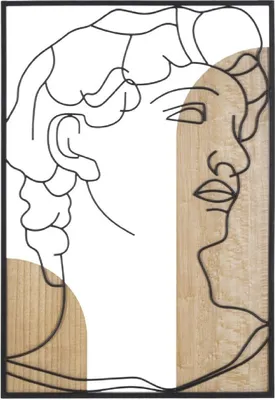 Obrázok produktu pre Mauro Ferretti MDF nástenný panel David 55x2x80 prírodná čierna