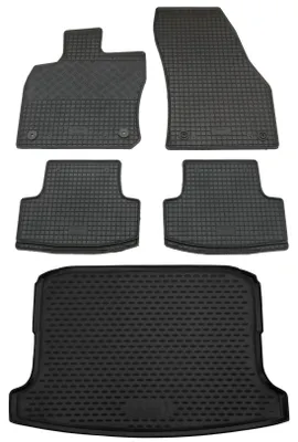 Produktbild von Gummi Kofferraumwanne + Fußmatten Set für Seat Ateca, Bj. 2016-
