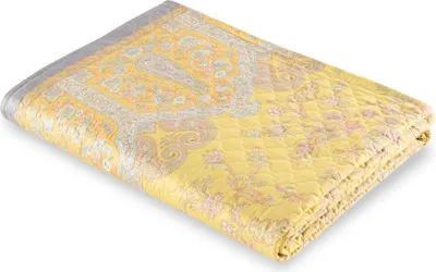 Produktbild von Bassetti Baumwoll-Tagesdecke INDIAN ROSES Farbe Y1 LIMONE Größe 180x255