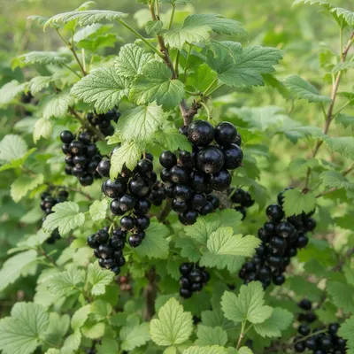 Productafbeelding van Zwarte bessenstruik Titania - 2 planten - Winterhard en meerjarig - Echte fruitstruiken uit Nederland - geen zaden, geen bollen, niet kunstmatig