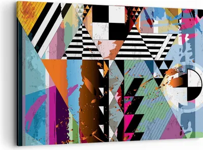 Produktbild von Bild auf Leinwand - Leinwandbild - Abstraktion modern - 100x70cm - Wand Bild - Wanddeko - Leinwanddruck - Bilder - Kunstdruck - Wanddekoration - Leinwand bilder - Wandkunst - AA100x70-3636