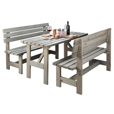 Produktbild von Gartengarnitur Robusto, Kiefer massiv, grau