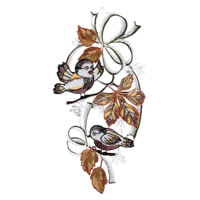 Produktbild von Plauener Spitze Fensterbild, Motiv:Vögel