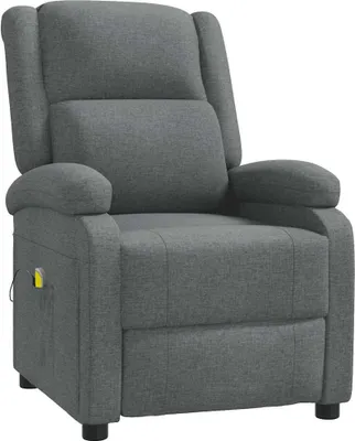 Produktbild von vidaXL Massagesessel Dunkelgrau Stoff