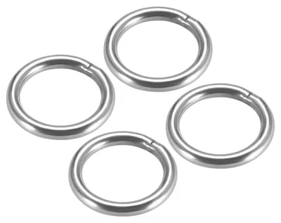 Edelstahl-O-Ringe 30 mm, 4 mm, 4 Stück, geschweißt