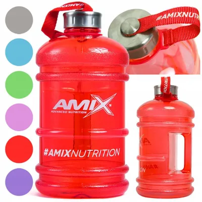 Immagine prodotto di Amix, borraccia per l'allenamento, contenitore per acqua, colore rosso, 2,2 litri, senza BPA