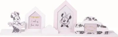 Produktbild von Minnie-Maus-Bilderrahmen mit 3 verschiebbaren, geformten Fotohaltern