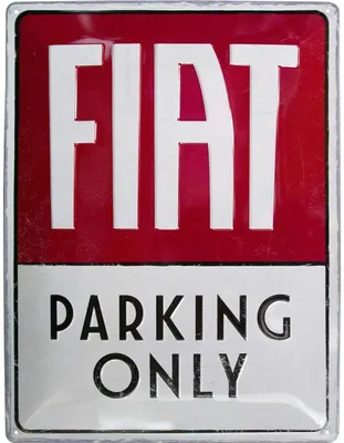 Produktbild von Nostalgic-Art - Blechschild 30 x 40 cm - Fiat - Fiat - Parking Only