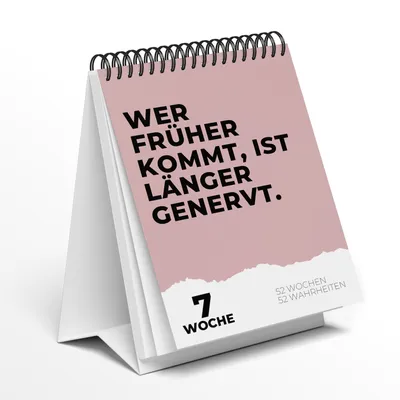 Produktbild von Deprimierender Tischkalender undatiert - 52 Wochen Demotivationskalender mit sarkastischen Sprüchen als witzige Geschenkidee (Büro Edition)