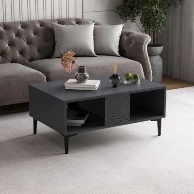 Produktbild von Skye Decor, Felix - Anthracite, Couchtisch, Anthrazit, 100% MELAMINBESCHICHTETE SPANNPLATTE, 90 x 60 x 40,6 cm