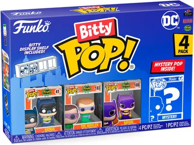 Produktbild von DC - Batman'66 The Riddler Batgirl 4er Pack - Bitty Pop! Funko