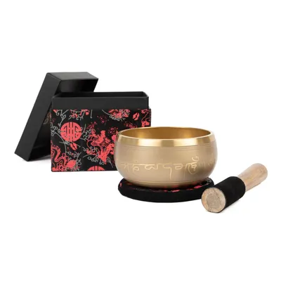 Produktbild von Indische Klangschale „Singing Bowl“ mit TARA Design, ca. 1000 g, Ø 14 cm