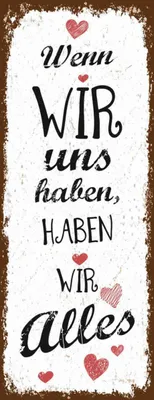 Produktbild von vianmo Holzschild 27x10 cm Wenn wir uns haben, haben alles Spruch Zitat