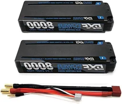 Produktbild von Lithium-Ionen-Akku - RC-Batterie - RC-Auto-Fahrzeug - Hartguss-Design - 8000mAh 7,4V - Schwarz