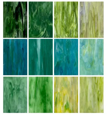 Imagen del producto de Set de 12 hojas de vidrio para manualidades