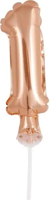 Produktbild von Kuchendeko Mini Folienballon roségold Zahl 1