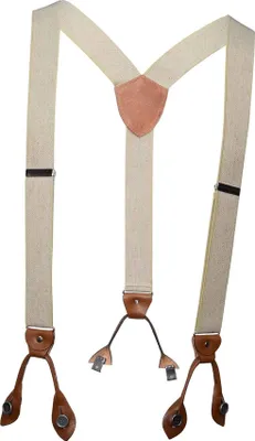 Produktbild von Lloyd Hosenträger natur Y Form Holländer 120cm 35mm Lederrückenteil und Laschen mit Knöpfen zum Anclippen