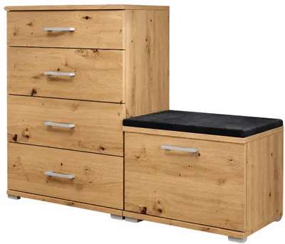 Produktbild von Schuhschrank Set mit Sitzbank Braun, 85x110x35 cm, Garderobe