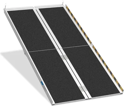Produktbild von Jopassy Rollstuhlrampe Rollirampe Auffahrrampe Laderampe 2x faltbar Alu rutschfeste Oberfläche 152cm 270kg