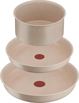 Zdjęcie produktu dla Tefal L7839802, Zestaw mieszany, Kolor kamienia, Aluminium, Beżowy, Rozłączny, Ceramika, Prąd elektryczny, Gaz, Indukcja, Płyta jednolita