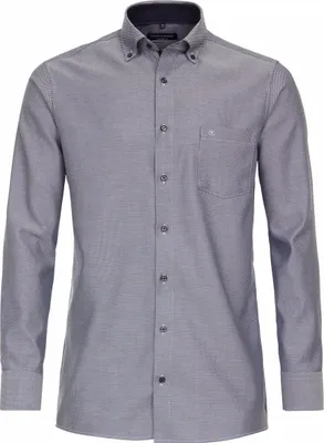 Immagine prodotto di CASAMODA camicia business uomo manica lunga button-down comfort fit blu strutturata 42