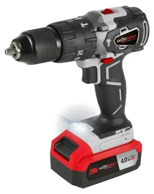 Schlagbohrmaschine 20 V, 4,0 Ah, bürstenlos, Akku, schwarz