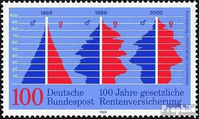 Produktbild von Briefmarken BRD (BR.Deutschland) 1989 Mi 1426 (kompl.Ausg.) FDC 100 Jahre gesetzl. Rentenversicherung