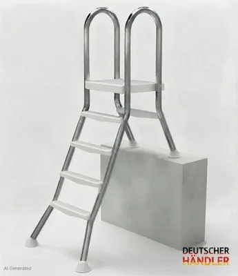 Produktbild von Edelstahl Poolleiter EASY teilversenkte Becken Pool Leiter Schwimmbad Treppe