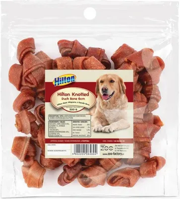 Produktbild von Hilton Meat Strips Bound in Duck Bone 0.5Kg - Ein getrockneter Entenriegel Snack