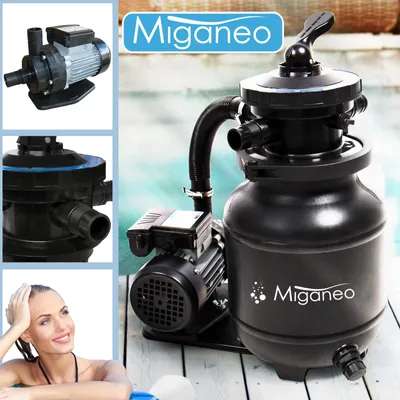 Produktbild von Miganeo® Sandfilteranlage Dynamic 6500 Pumpleistung 4,5m³ schwarz