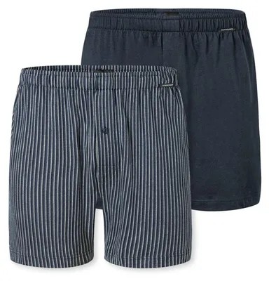 Produktbild von Schiesser Herren 2 Pack Boxershorts Baumwolle Multipack - Jerseyboxer