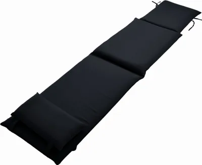 Produktbild von Teako Design Gartenliege Auflage 190x47cm mit Kopfstütze Schwarz