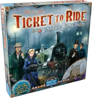Produktbild von Asmodee Zug um Zug UK + Pennsylvania Familienspiel Mehrsprachig