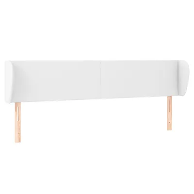 Produktbild von Kopfteil mit Ohren Weiß 163x23x78/88 cm Kunstleder