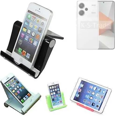 Produktbild von K-S-Trade Handy-Ständer kompatibel mit Xiaomi Redmi Note 13 Pro+ faltbarer Tischständer Smartphone Tablet Halterung Reise